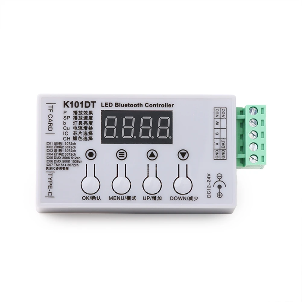 

A96T WU-K101DT Новый портативный программатор для множества чипов DMX512, со встроенной тестовой программой, программатор адресов ламп DMX512 UC S512x, SM18522, Hi512