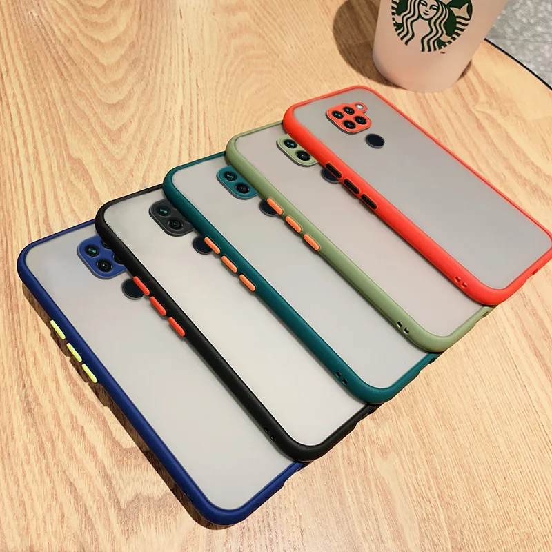 Case For Xiaomi Redmi Note 9 Pro 9S 9T 10 10S 10T 11 11T Poco X3 F3 M3 Pro Shockproof Slim Cartoon Plain Color Back Cover Case