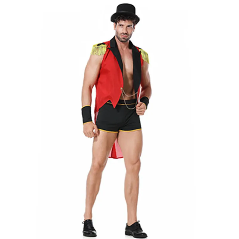 Men The Zoo Circus Animal Trainer Cosplay Halloween Magician Costumes Carnival Purim Parade Nightclub Bar Role Play Party Dress