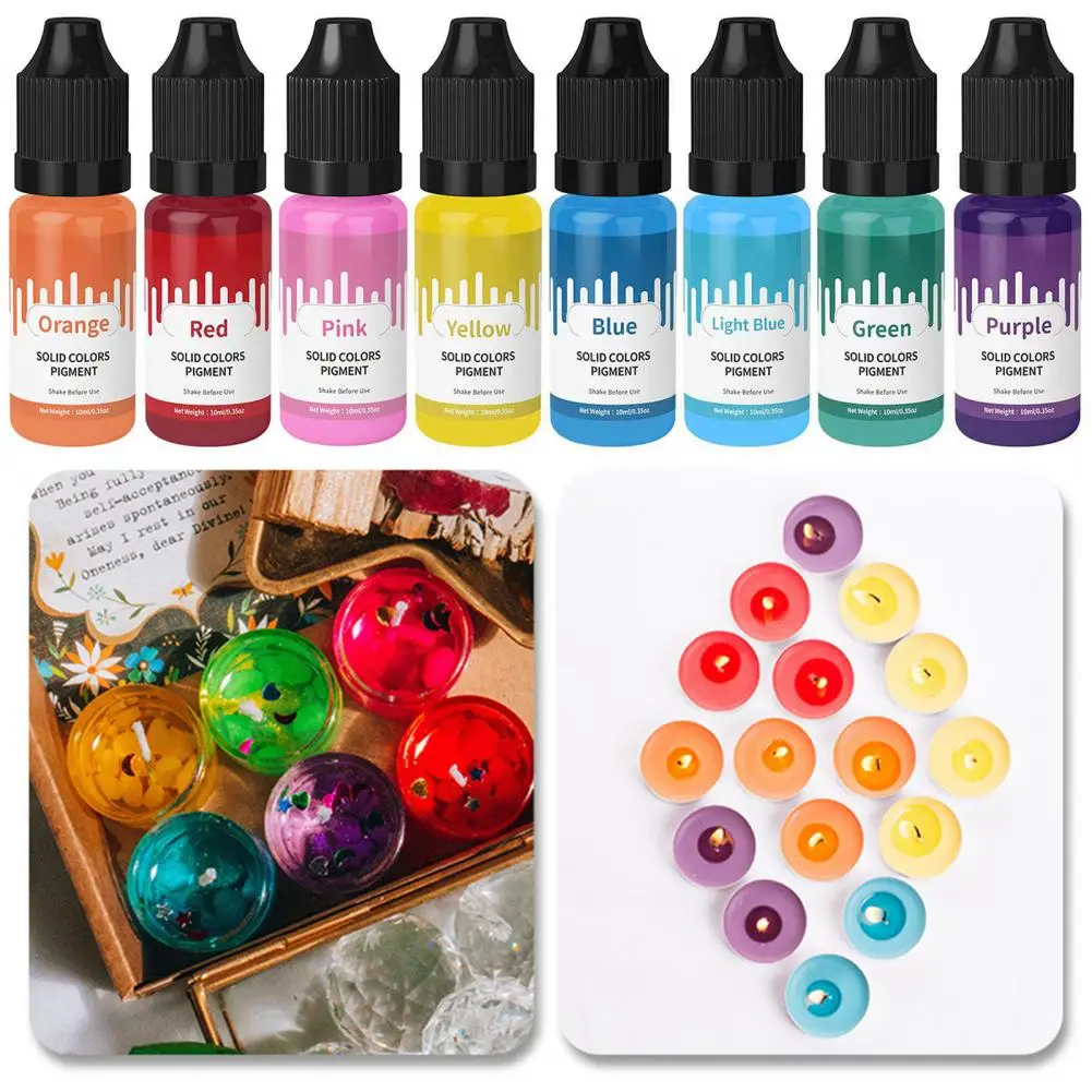 10ml Epoxy Resin Dye Squeeze Bottle Highly Concentrated Leak-proof Dyeing Liquid Epoxy Resin Colorant Jewelry Making Color Dye