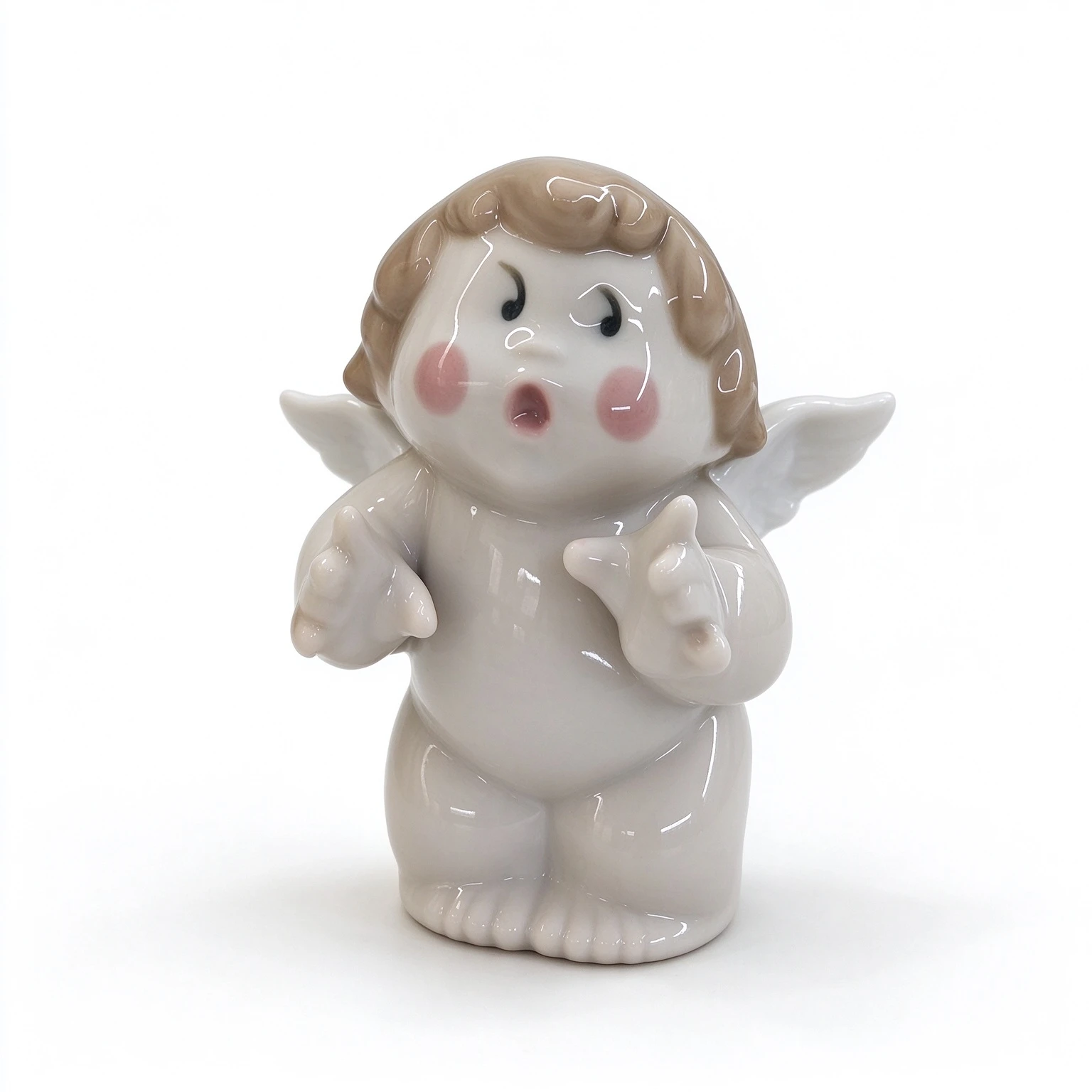 Cheeky Cherubs NAO by Lladró Handmade Porcelain Angel Spain Retired Collectible Original Box Brochure