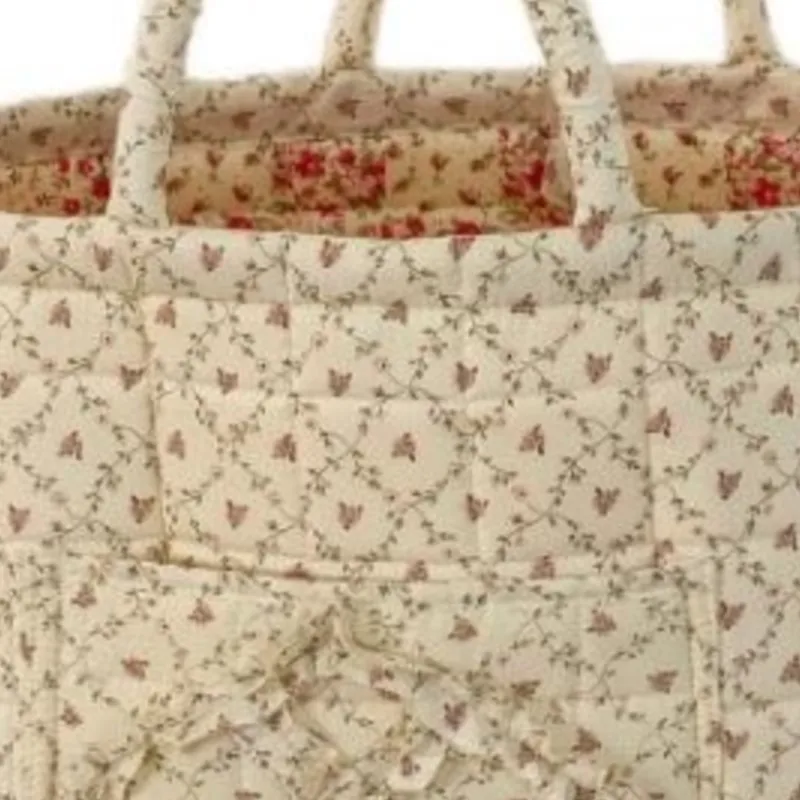 Large Capacity Rural Flower Dirty Clothes Basket High-value Fashionable Foldable Garbage Storage Baskets Home Organise