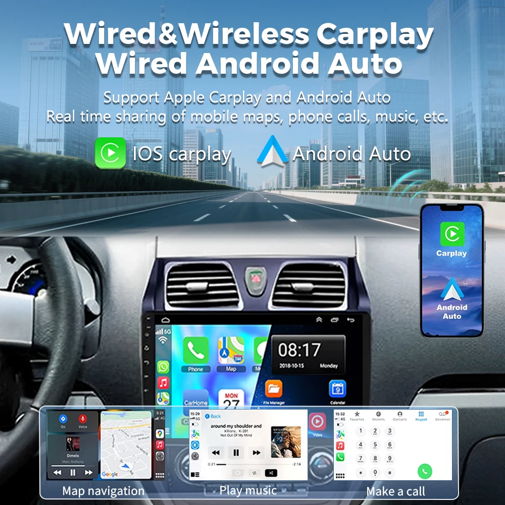 Android 16 Carplay Auto Car Radio Multimedia Player For Geely Emgrand EC7 1 2009 - 2016 2din Autoradio GPS Stereo 2din Head Unit