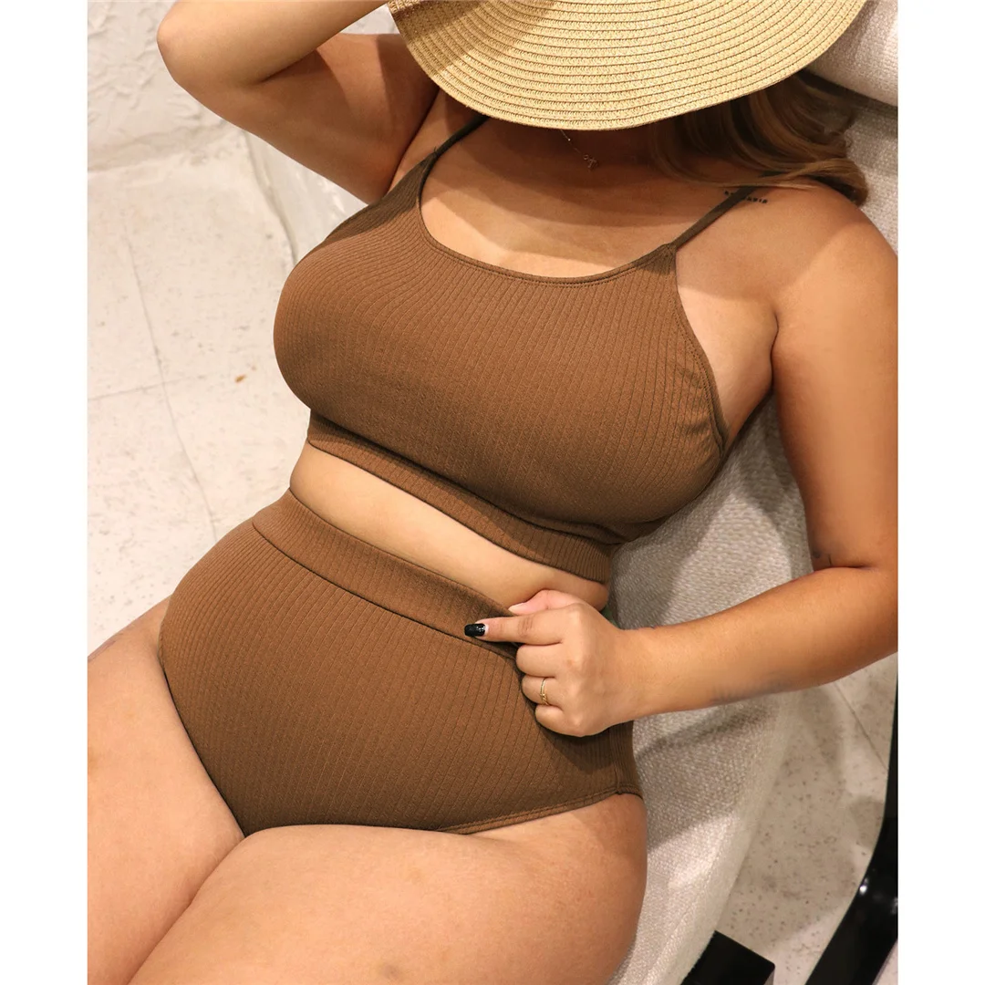 0XL - 4XL, 7 Farben, Bikini, große Größen, Badebekleidung für Damen, zweiteiliges Bikini-Set, Badeanzug, V3774B – Detail 21