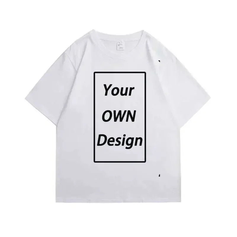 Custom Your Own Logo Tshirt 100% Cotton Men's Personalized Cotton T-shirt Custom Text Name Tsihrts