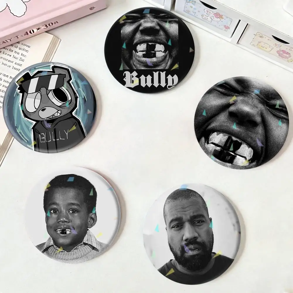 

Kanye YE West BULLY Badges Niche Design Brooch for Backpack Lapel Pins Creative Accessories