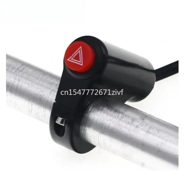 

12V Motorcycle Aluminum Alloy Switch (22mm) – For Double Flash Warning/Emergency/Signal/Hazard Lights