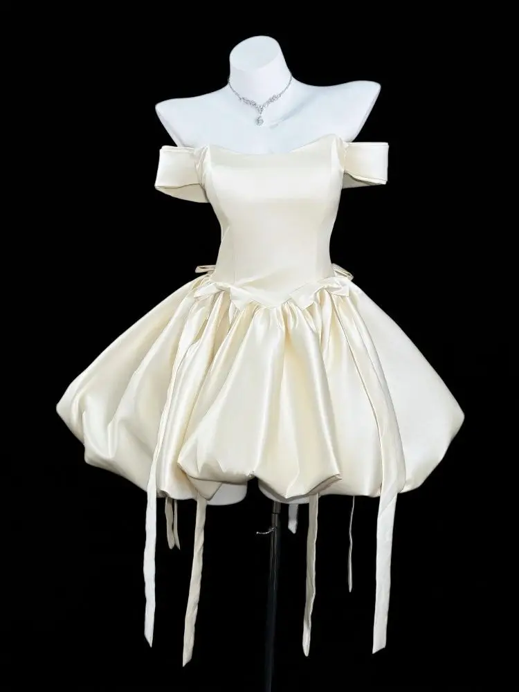 

Elegant Dress Summer Bow Sweet Wind Tube Top Skirt Women