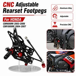 Motorcycle CNC Adjustable Rear Set Rearsets Footrest Foot Rest For HONDA CBR600RR 2003 2004 2005 2006 CBR1000RR 2004-2007