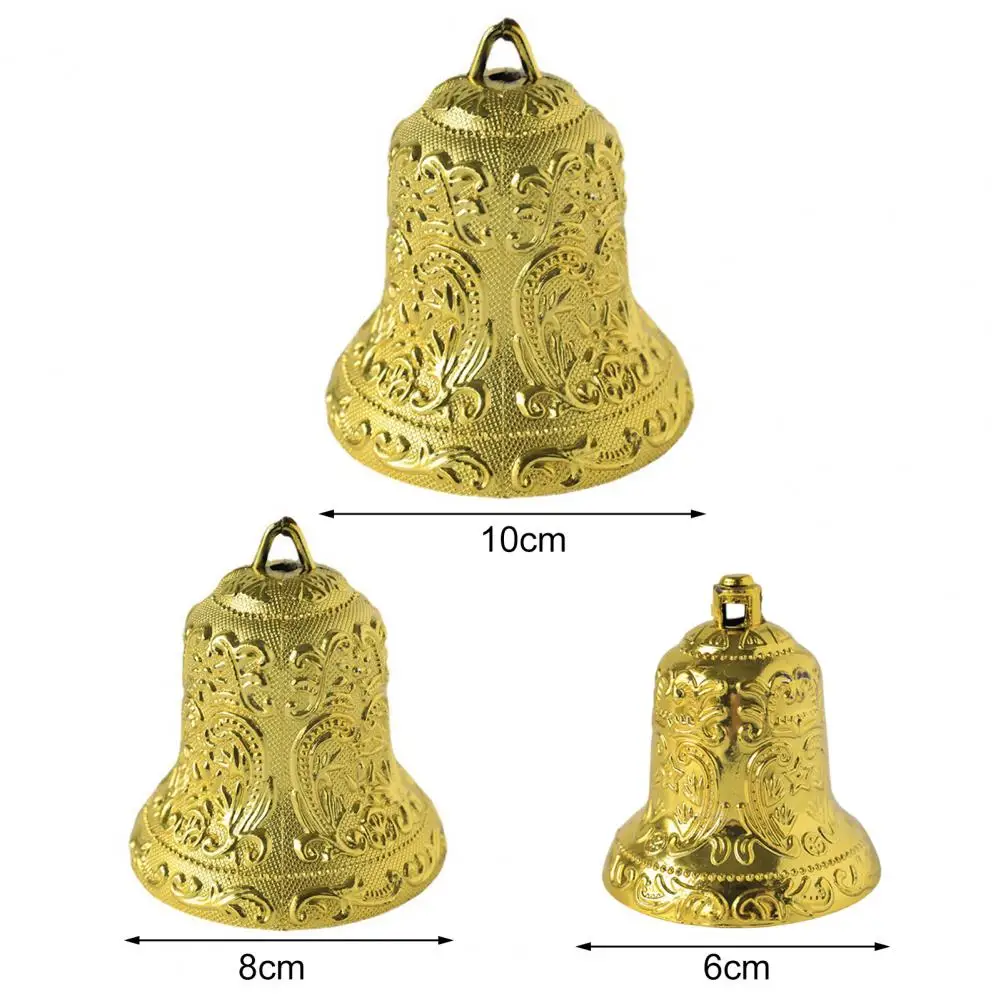 Campana de árbol de Navidad reutilizable, aspecto realista, bonita, decoración de Festival, 6/8/10cm
