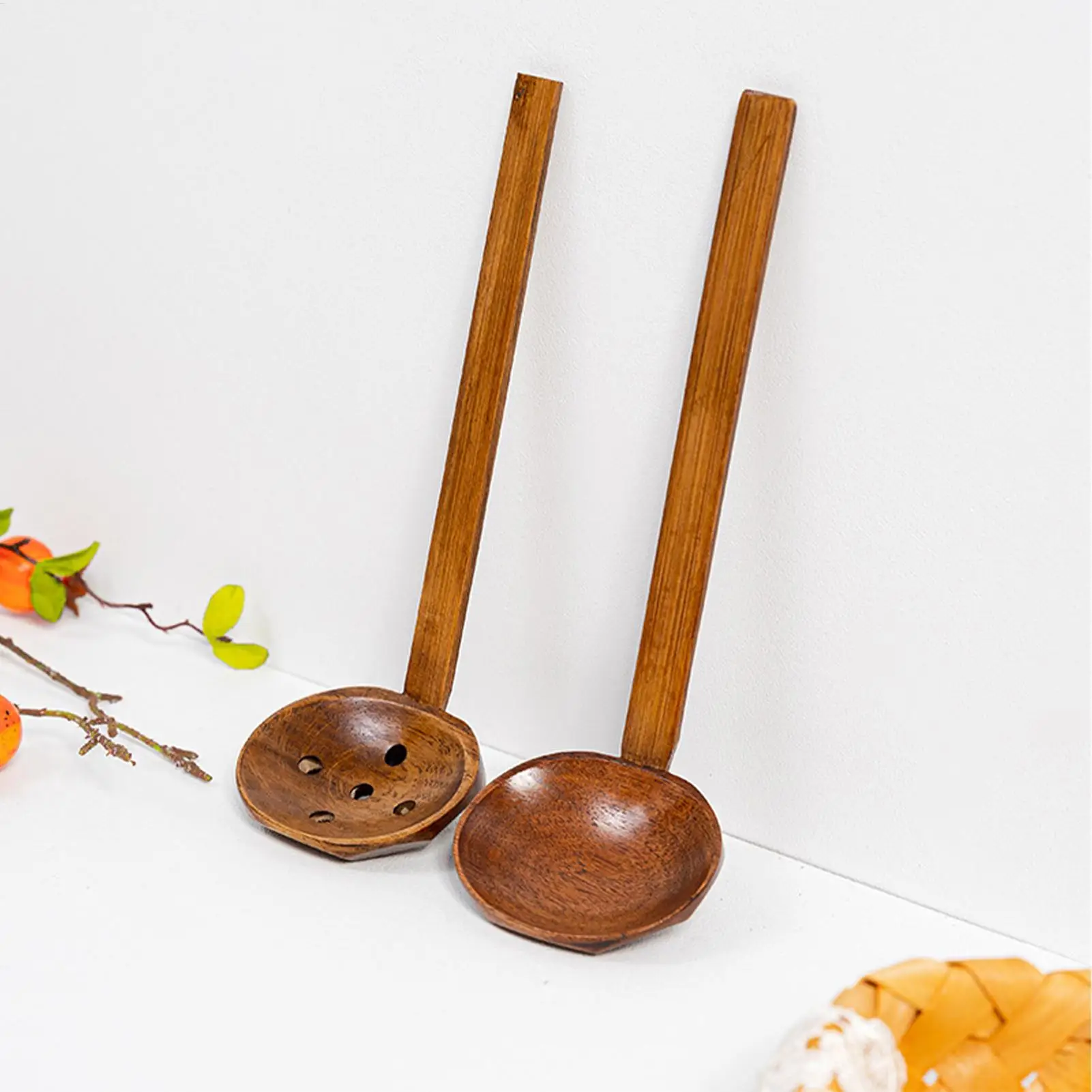 Japanese Ajisen Ramen Spoon Restaurant Nanmu Wooden Turtle Shell Spoon Hot Pot Spicy Spoon Household Tableware
