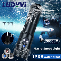 Underwater 100M Scuba Torch 2000lm LED Diving Flashlight Safety Dive Light Torch