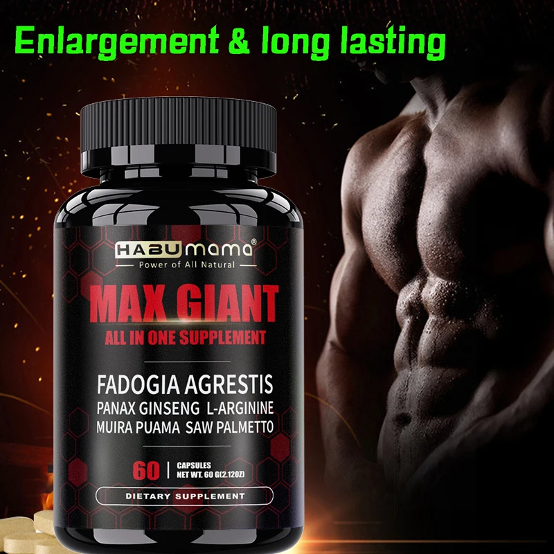 

HABUMAMA MAX-GIANT Fadogia Agrestis Complex Мужская травяная добавка, для здоровья мужчин, глубокого в ее, мужское счастье, 60 шапок