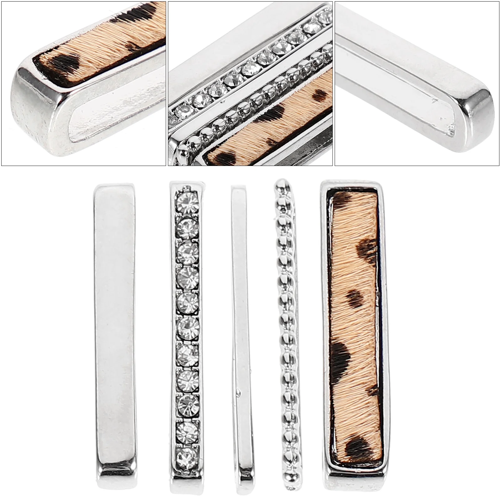 

5Pcs Silicone Watch Band Charms Unique Elegant Design Wear Resistant Lightweight Rings for Personalized Watch Decoration