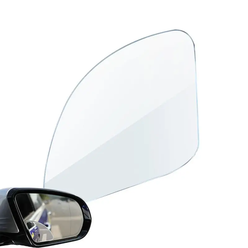 Blind Side Mirrors For The Car 2pcs Rearview Convex Side Mirrors Fan-Shaped Frameless Easy Peel & Stick Rust Resistant Wide