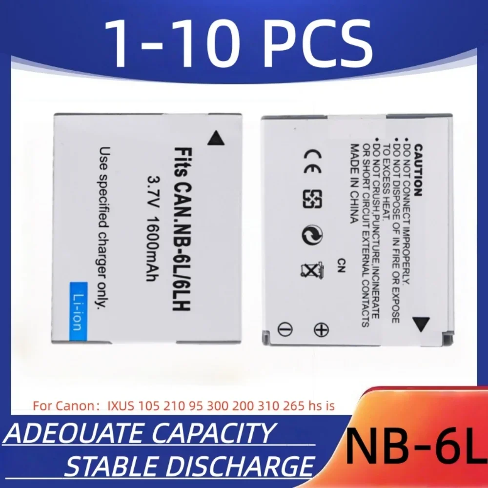 NB-6L 1600mAh Digital Camera Battery Suitable for Canon SX700 SX710 SX700HS S120 S110 SX170 IS S200 280HS S95 SX530 SX270HS