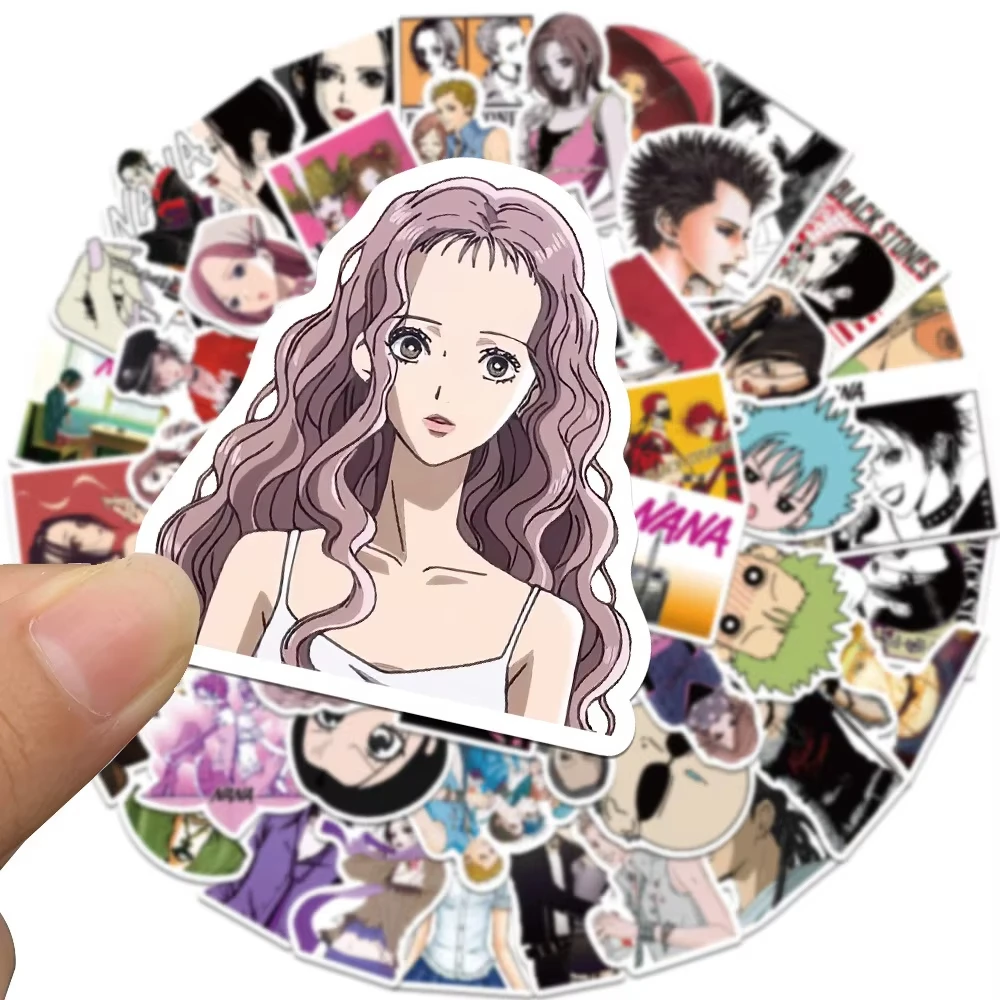 Fashion Anime Girl NANA Stickers  DIY Cool Graffiti Decals Decoration For Phone Stationery PVC Waterproof Sticker  Gifts 50PCS