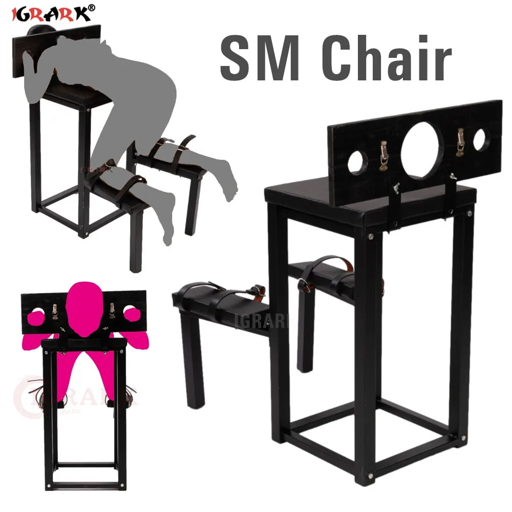 Sex Furniture Love Chair Erotic Sofa SM Sex Machine BDSM Bondage Gear Restraint Neck Collar Ankle Handcuffs Sex Toys for Couples