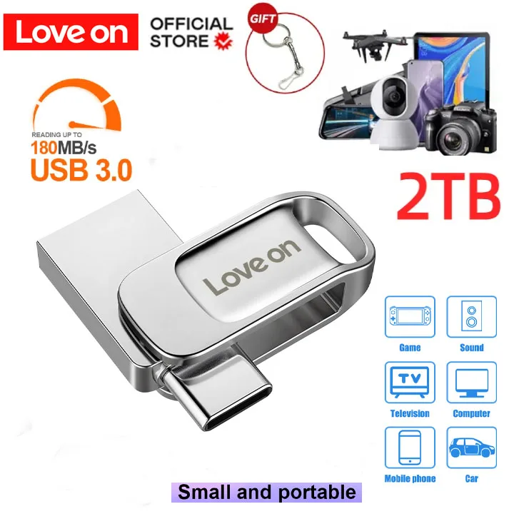 New 2TB USB Flash Drive USB 3.0 Pen Drive 512GB Waterproof Pendrive 1TB Flash Disk Memoria Usb For Ps4 PS5 Gaming USB 3.0