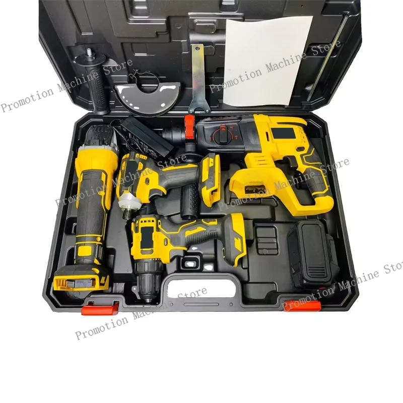

YYHC-3000 мАч беспроводной набор электроинструментов 100 мм гаечный ключ дрель молоток угловая шлифовальная машина для ремонта корпус источника с ручным питанием в комплекте