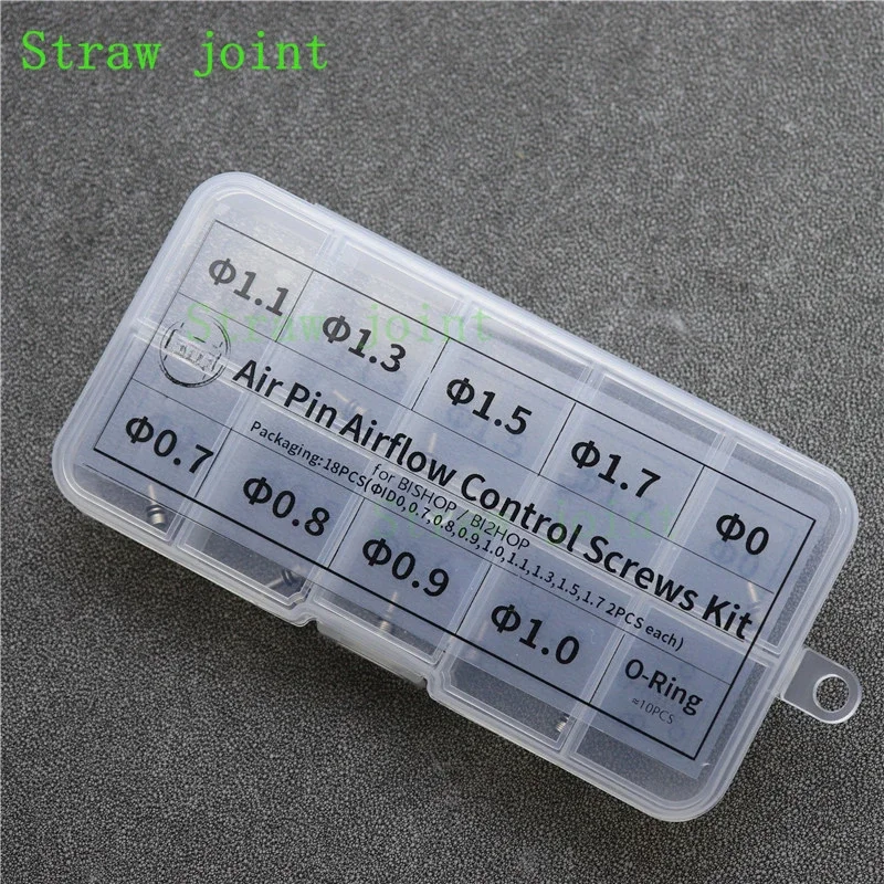 SS Air Pin Airflow Control Screws for Ambition Mods BISHOP BI2HOP MTL B1 / B2 1Kit (18PCS or 2PCS) Intake Screw #2