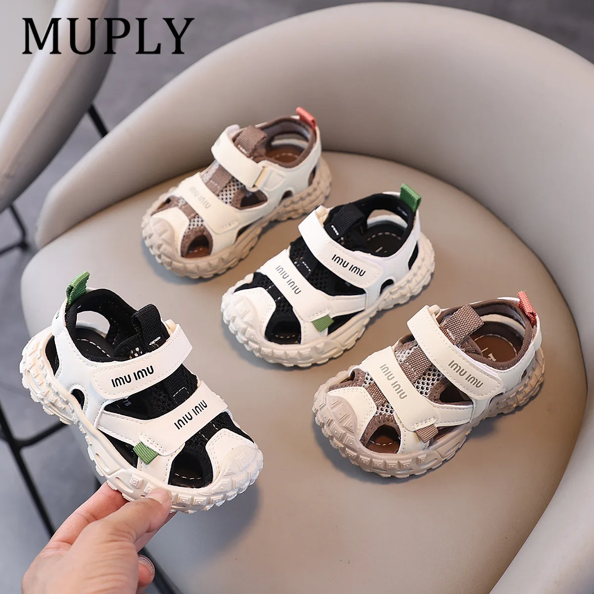 Summer Children Sandals For Boys Mesh Breathable Kids Sport Shoes Soft Sole Fashion Toddler Boys Beach Sandals