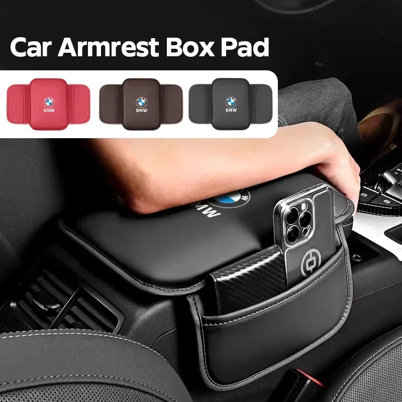 Car Armrest Mats Arm Rest Cushion Interior Accessories For BMW Performance X5 X1 X3 X6 1 3 5 6 7 Series E84 E83 E70 F15 E71 F16