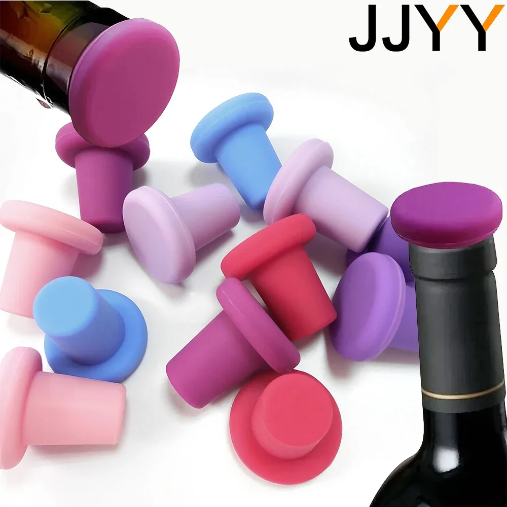 

JJYY Silicone wine stopper cup cap bottle cap wine stopper seal leakproof wine bottle preservation cap home bar tools