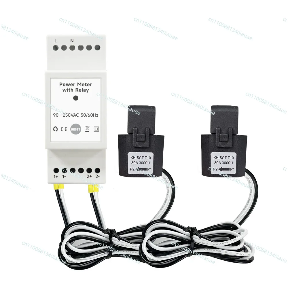 

Умный Wi-Fi счетчик энергии Smart Life 80А с 2 трансформаторами тока и монитором энергопотребления, статистика энергопотребления