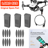 LS-S2S LSRC S2S Drone Original Spare Part 3.7V 2000mAh Battery / USB Charger Line / Propeller Maple Leaf Blade Part Accessory