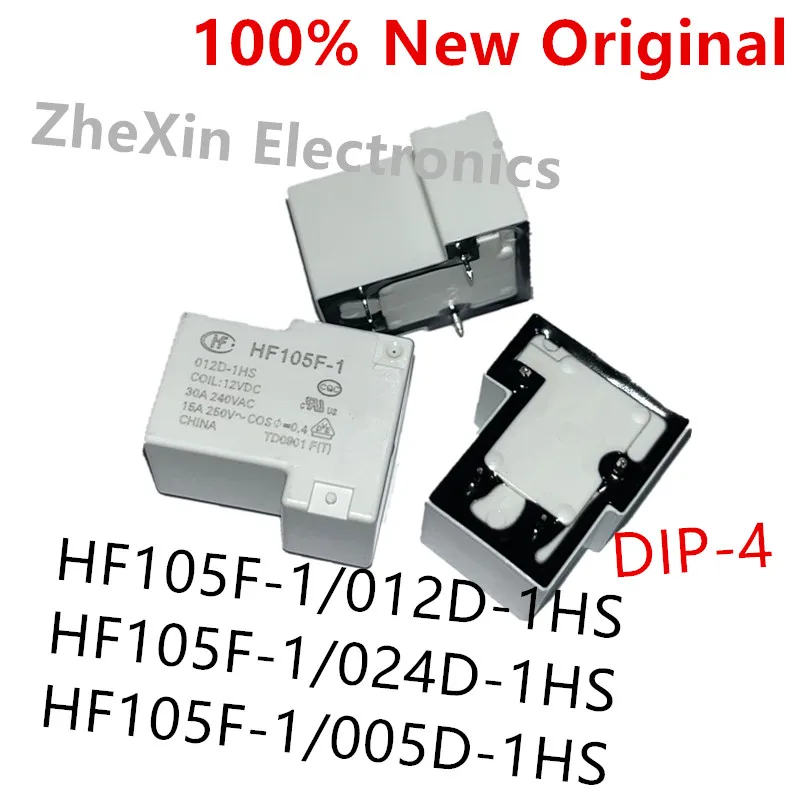 5-10PCS/Lot   HF105F-1/024D-1HS 、HF105F-1/012D-1HS 、HF105F-1/005D-1HS  DIP-4  New Original High Power Relay   HF105F-1-024D-1HS