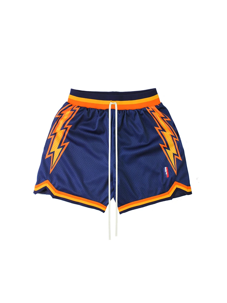 Zooy-Men\'s Vintage Color Block Sport Shorts, Hip Hop, Stripe, Street Fashion, Plus Size, L-9XL