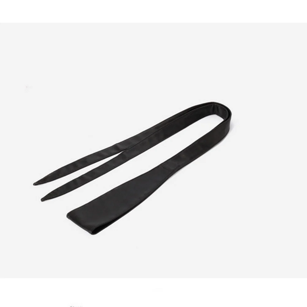 

1Pcs Women Waist Belt Double Loop PU Bowknot Tie Waist Belt for Dress Skirt Jumpsuit Comfortable Stylish Black