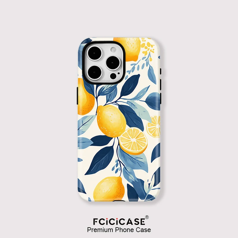 

Fcicicase Lemon Phone Case For iPhone 17 Pro Max 17 Air Acrylic TPU Two in One Magnetic Cover For iPhone 17 Pro Matte Fundas
