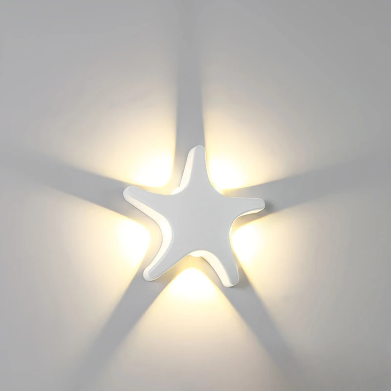 Outdoor wall lamp waterproof LED star decoration wall sticker bedroom three-dimensional creative star lamp