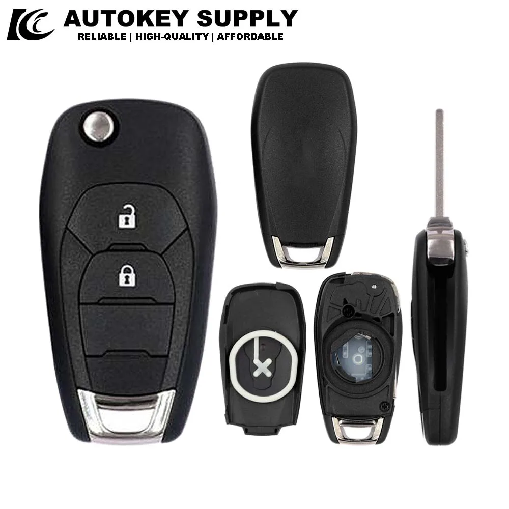 Autokeysupply  Replacement Flip Cover Modified 2/3/4 Buttons Remote Flip Key Fob Car Key Shell For Chevrolet
