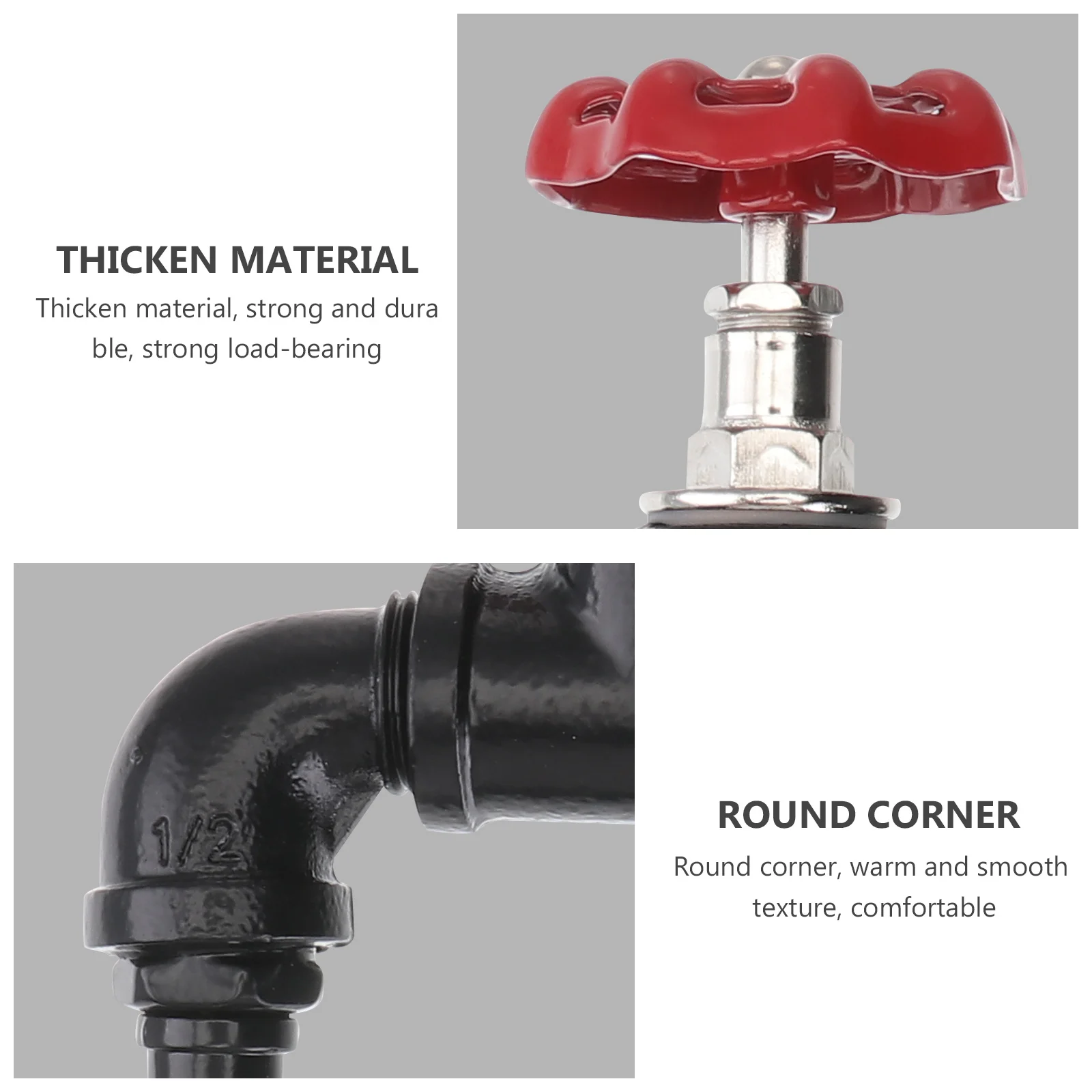 

1Pcs Black Iron Towel Ring Modern Minimalist Style Waterproof Corrosion-Resistant Strong Support Towel Hook for Bathroom