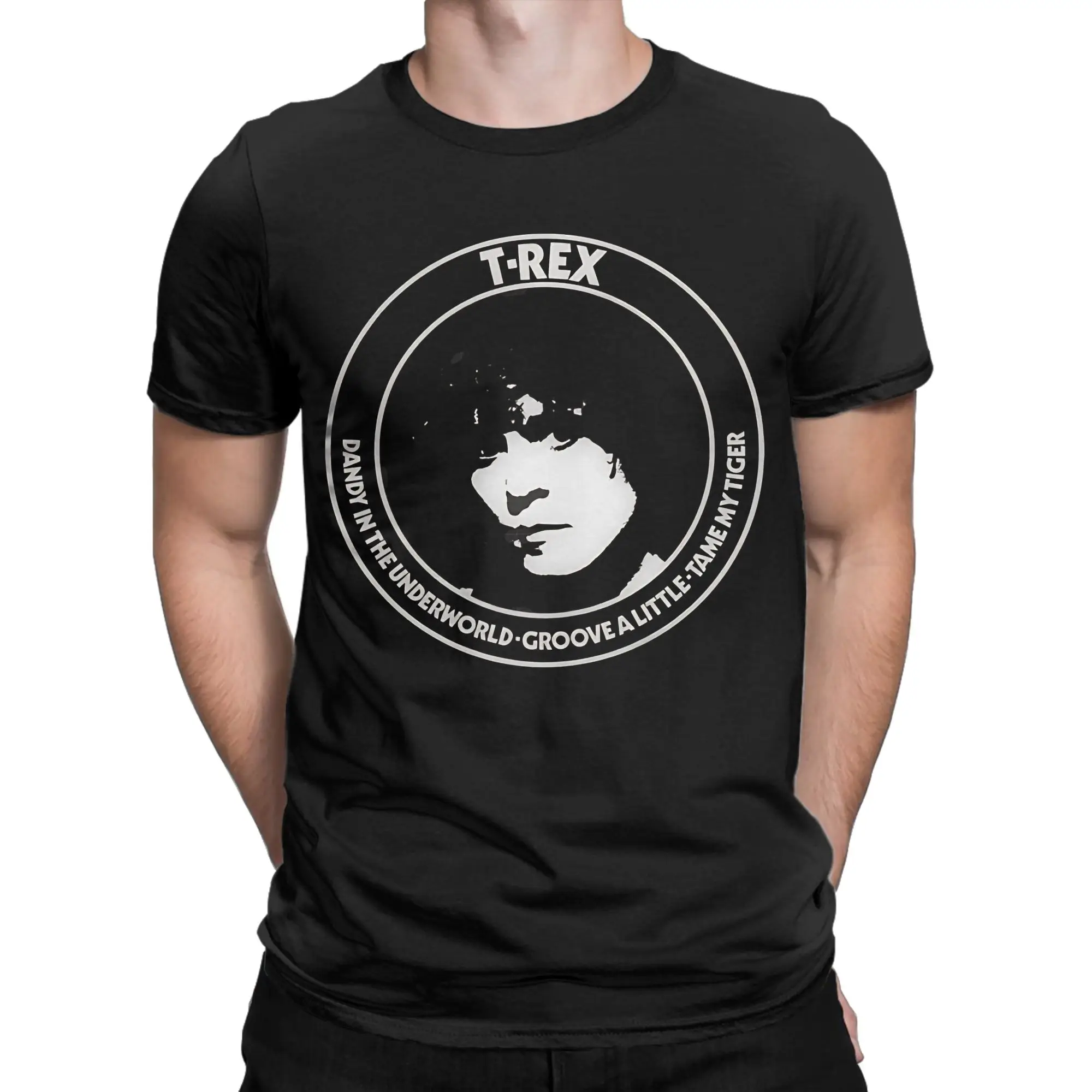 Circle limited Funny Graphic 100% Cotton T-Shirt T.Rex Tops Tees For Men