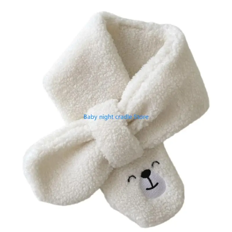 

J2FF зимний теплый шарф, милые детские теплые шарфы, унисекс, подарок для ребенка, длинный глушитель с мультяшным узором, милый