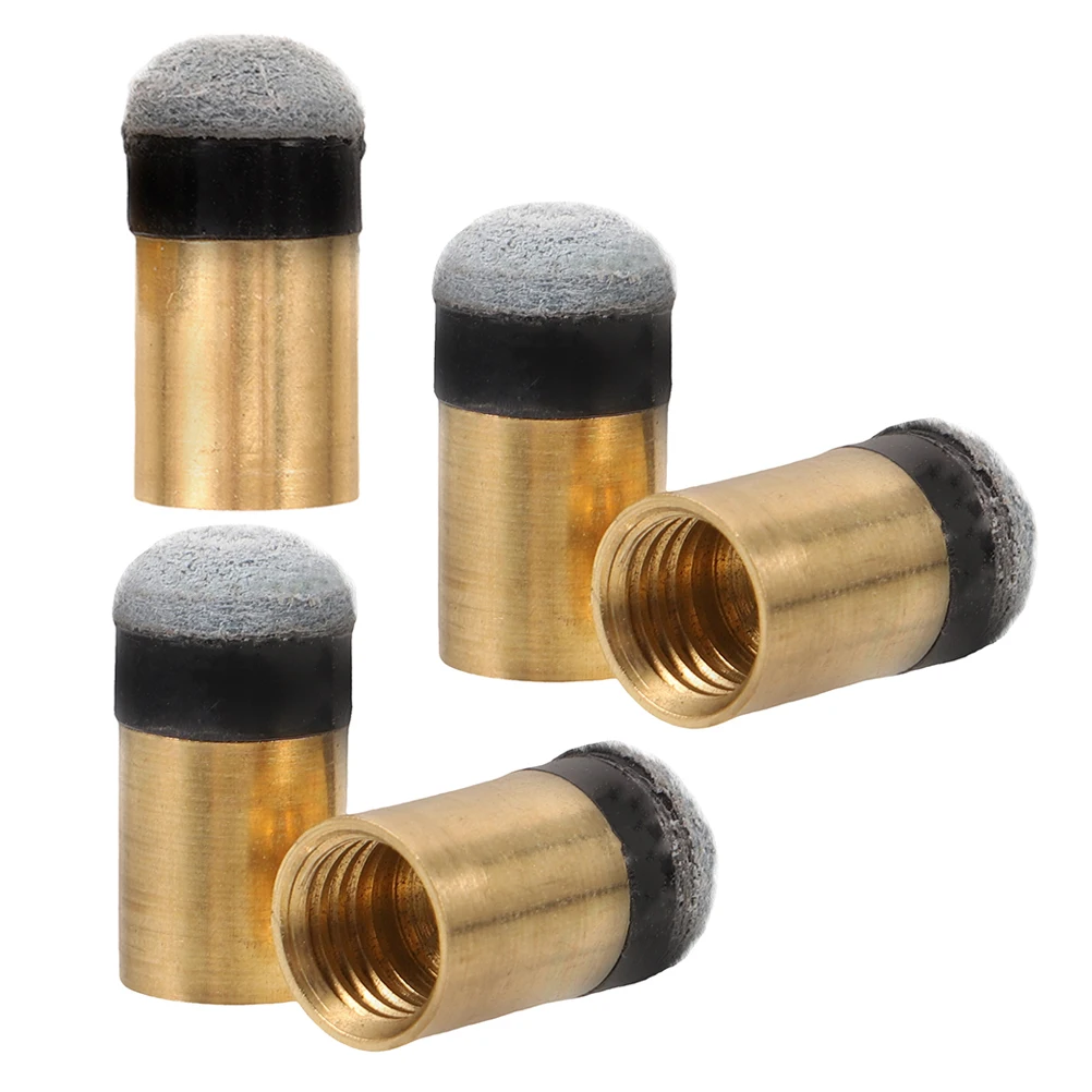 5Pcs Replacement Pool Cue Tips for Nineball Stick Brass Ferrule Enhanced Performance Easy Install Billiard Accessories