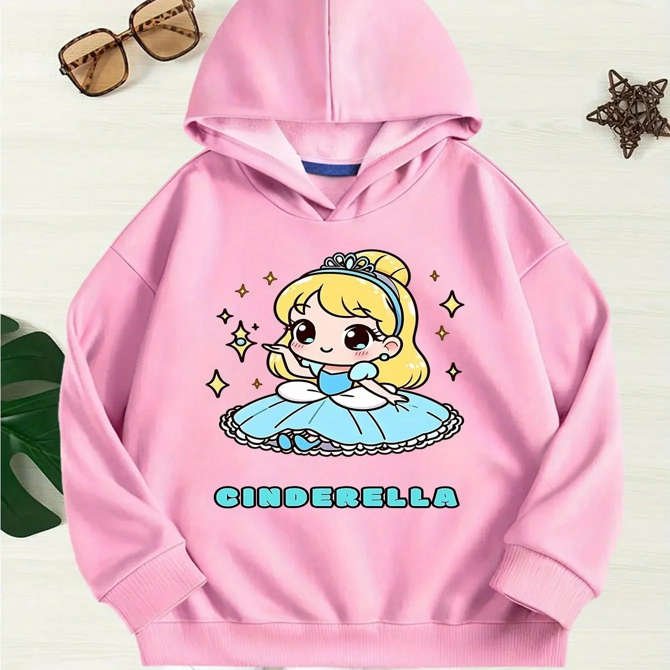 ملابس ديزني سندريلا الكلاسيكية الخيالية اللطيفة للأولاد والبنات لخريف وشتاء سترات كاجوال مريحة ودافئة وعصرية