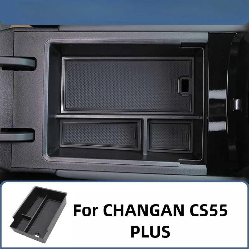 

Armrest Storage Box For CHANGAN CS55 PLUS Accessories 2024-2025 ABS Upper And Lower Separation TPE Anti-Slip Pad Anti-Scratch