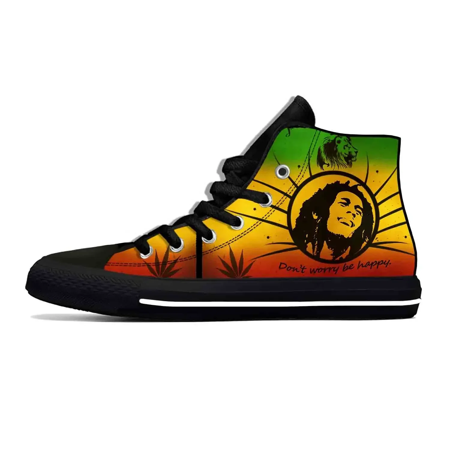 

Legend Bob Marley Reggae Rasta Music Rock Fashion Casual Cloth Shoes High Top Comfortable Breathable 3D Print Men Women Sneakers