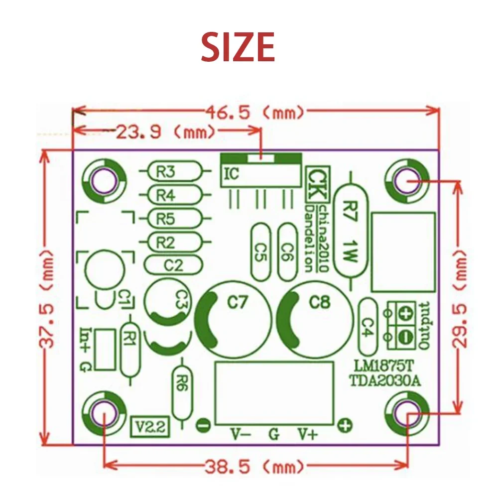 LM1875T Mono Boom Level Power 30W Amplifier Board Speaker Power Amplifier PCB Production DIY Kit LM1875