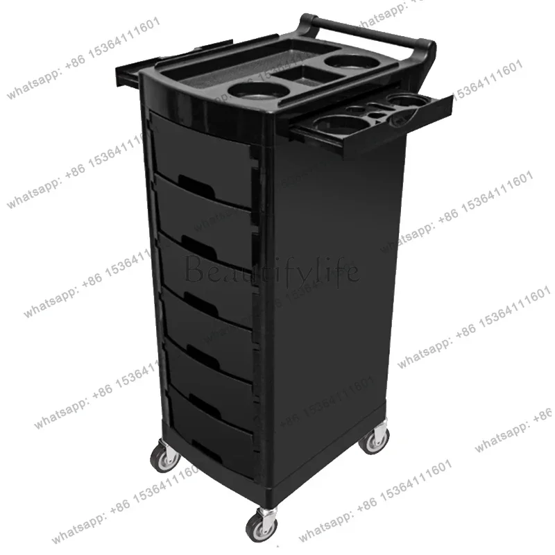 Factory Direct Sales Italian Style Storable Trolley Originality Multifunctional Barber Shop Trolley Modern Nail Salon Furniture