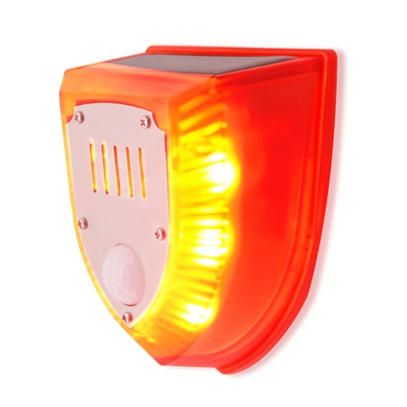 Solar Sound And Light Alarm Motion Sensor 110DB Sound Alert LED Flash Warning Strobe Security Alarm System For House Farm Villa