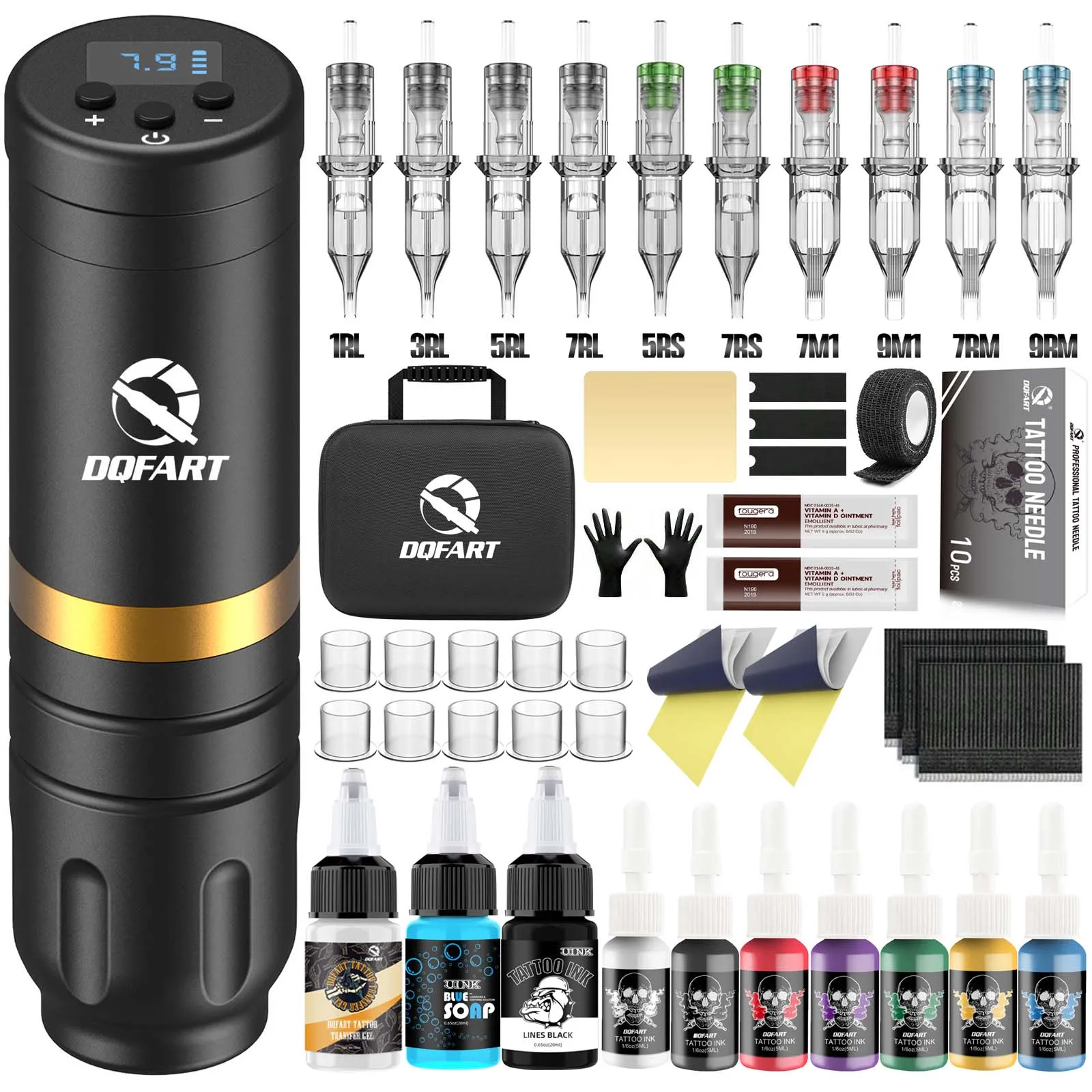 Tattoo Set Memory Function Tattoo Pen Set Permanent Makeup Tattoo Machine Wireless Tattoo Power Tattoo Set