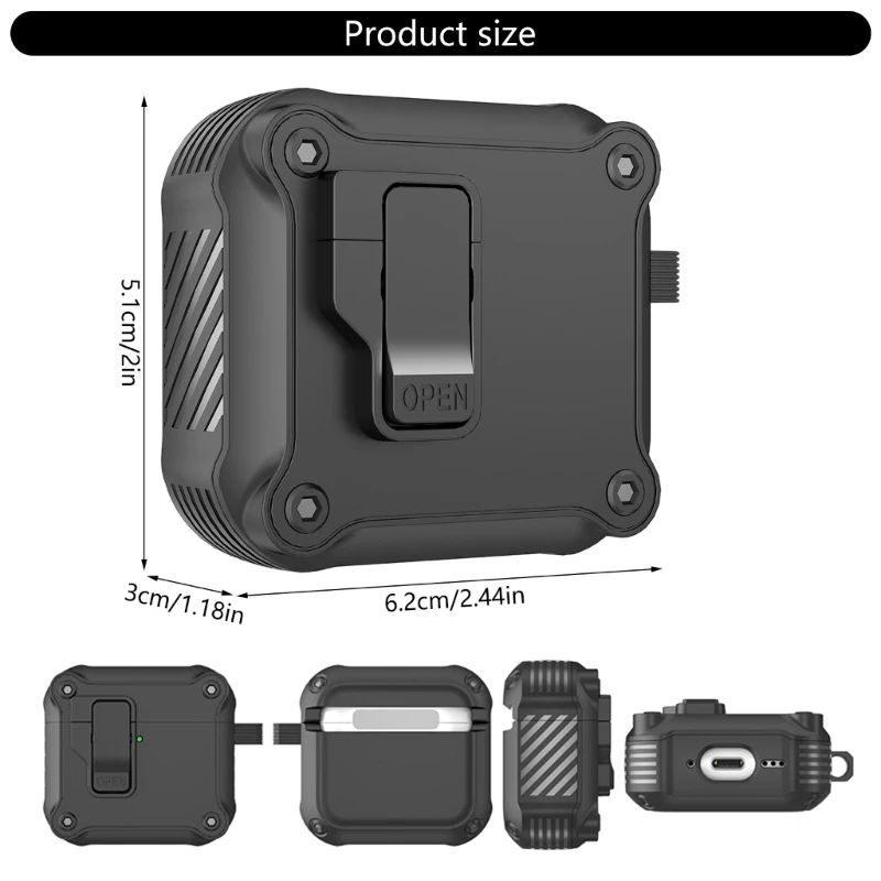 Advanced Protective Case For Pods 4 Lock Case Automatic Opening And Multiple Layer Defense Quick Accessing