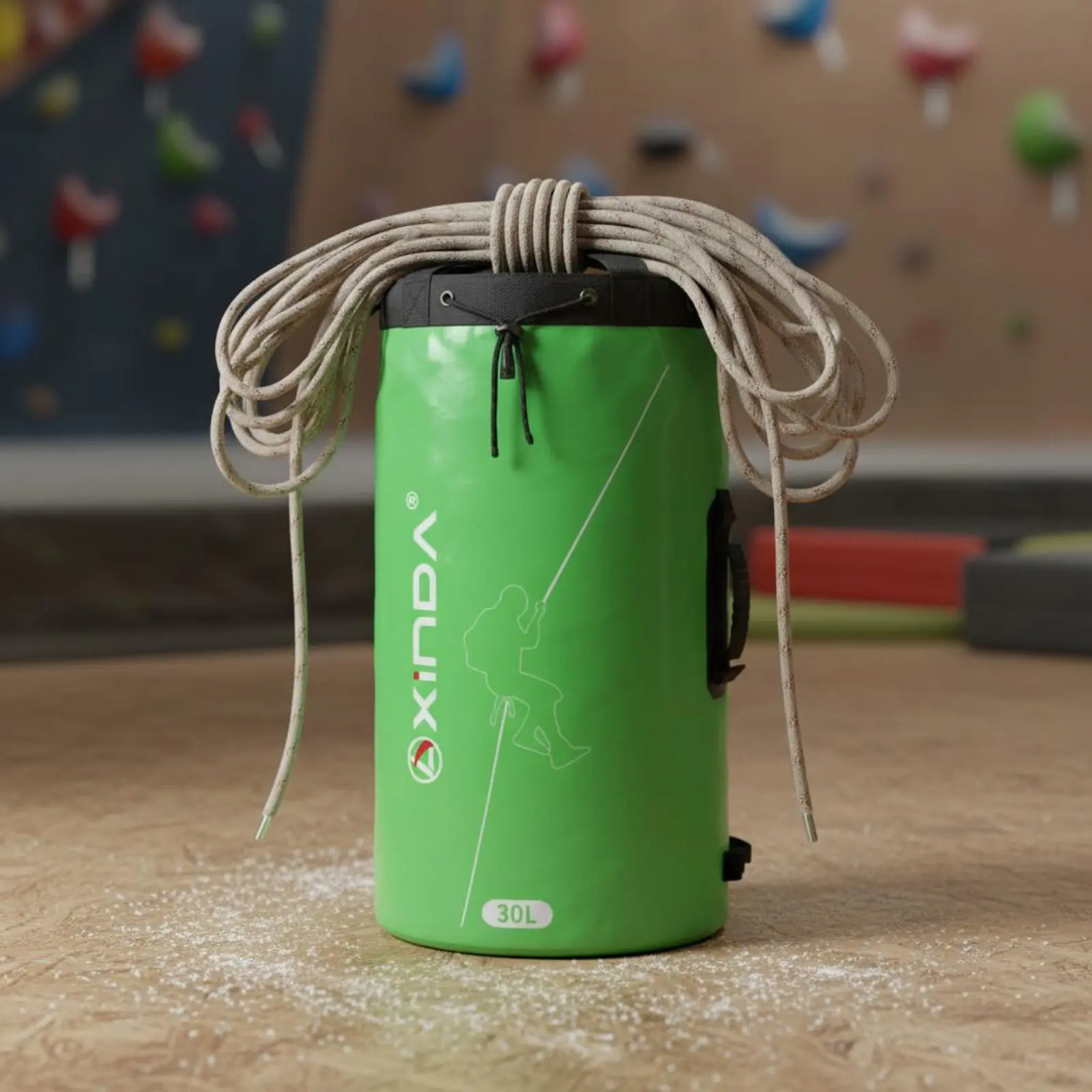 Climbing Rope Bag Drainage Bottom Rope Storage Bag Heavy-Duty Large Capacity 45L for Climbers, Canyoning
