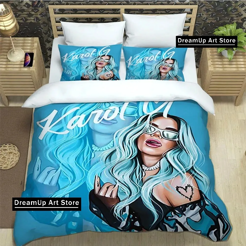 3D Print Fashion Karol G Retro Bedding Set Boys Girls Twin Queen Full Size Duvet Cover Pillowcase Bed Adult Bedroom